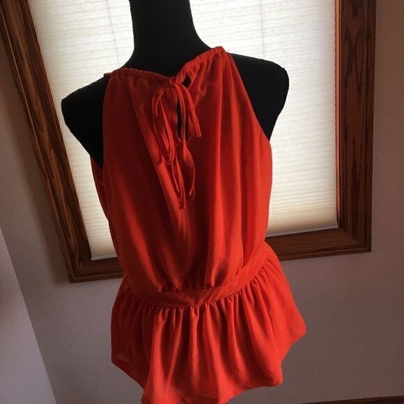 Worthington orange dressy tank top size M easycare - Picture 6 of 8